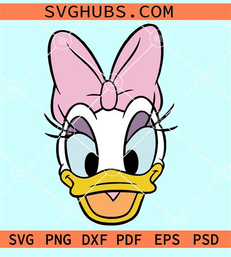 Daisy Duck SVG, Daisy Duck face svg, Disney Daisy duck svg