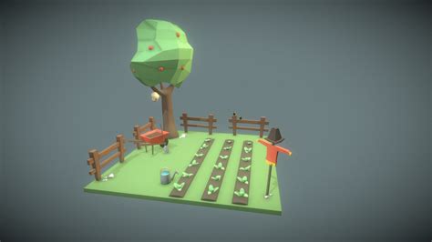 Low Poly Garden - 3D model by Cosche [90103ce] - Sketchfab