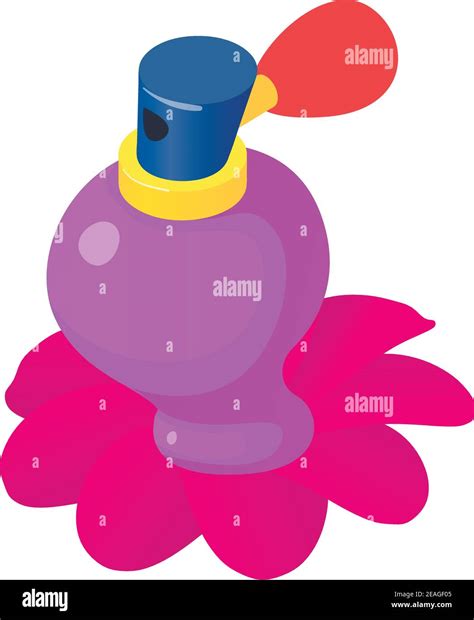 Perfume bottle icon. Isometric illustration of perfume bottle vector icon for web Stock Vector ...