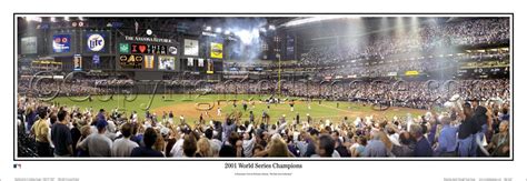 "2001 World Series" Arizona Diamondbacks Panoramic Framed Poster - the ...