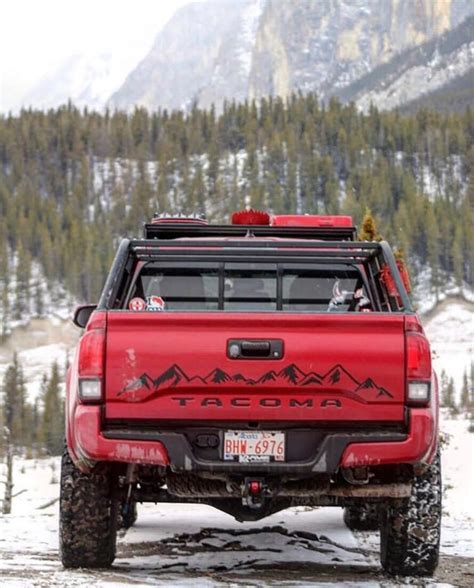 Tacoma Tailgate Mountain Decal Large Mountain Decal 4runner | Etsy