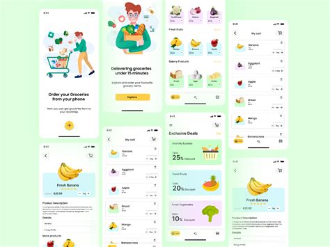 Grocery App Design - UI KIT | Figma