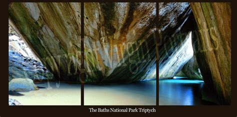 The Baths National Park, Triptych- Metal - The Allamanda Gallery