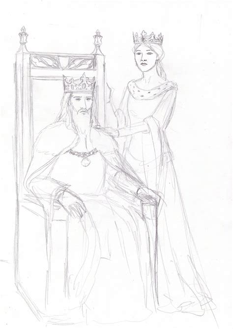 King And Queen Sketch at PaintingValley.com | Explore collection of ...