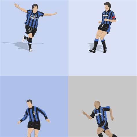 Inter Milan Greatest Players Print (Modern Era) - DGriffin Art & Design