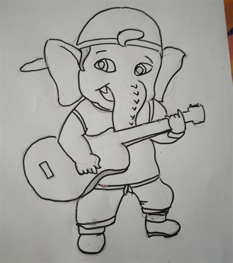 Details more than 139 ganpati bappa drawing for kids super hot - seven.edu.vn