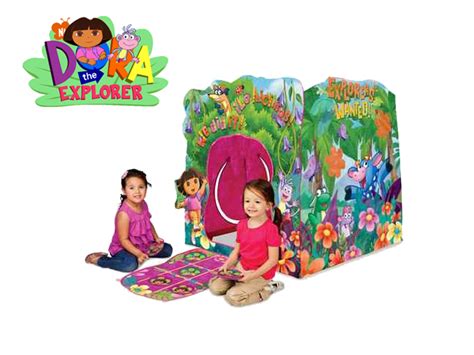 Nickelodeon Dora the Explorer Hide Explore Outdoor Indoor Play Tent + 10 Disks | eBay