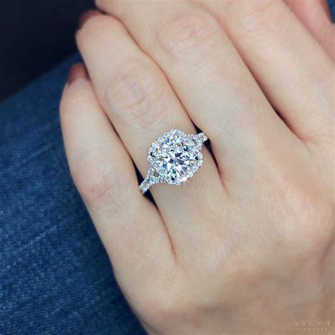 Cushion Cut Diamond Halo Engagement Ring – Ascot Diamonds