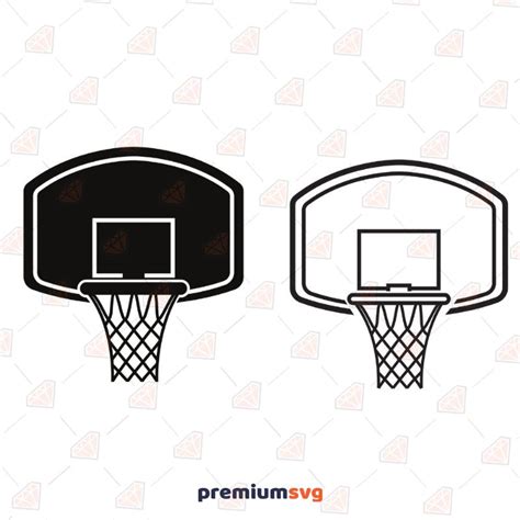 Basketball Hoop Svg, Basketball Backboard Svg, Vector Cut File For ...