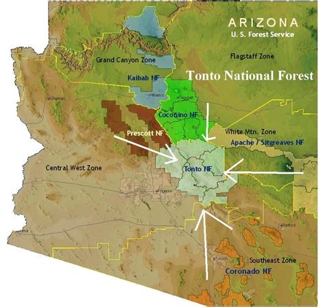 National Forest Map Arizona - University Of Utah Campus Map