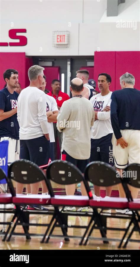 Team USA Basketball Coaches Meeting Stock Photo - Alamy