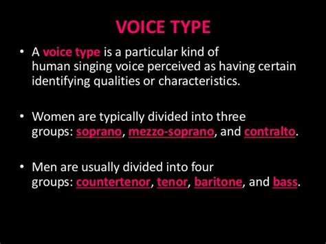 Classification of human voice