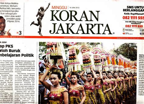 Koleksi K. Atmojo 2: Koran: "Koran Jakarta" Tahun 2013.