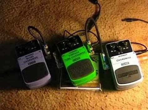 Behringer Overdrive Pedal Comparison Test - YouTube