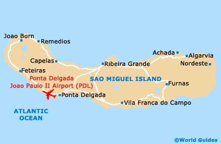 Map of Ponta Delgada Joao Paulo II Airport (PDL): Orientation and Maps ...