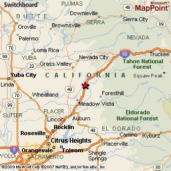 Colfax, California Area Map & More