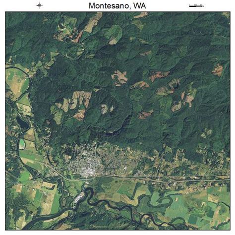 Aerial Photography Map of Montesano, WA Washington