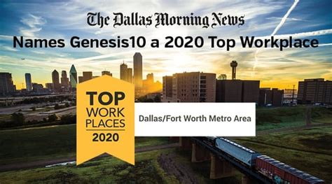 Genesis10 a 2020 Top Workplace, Dallas Morning News