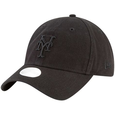 New York Mets New Era Women's 9TWENTY Core Classic Twill Adjustable Hat - Black