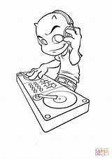 Dj Marshmallow Coloring Page Pages sketch template