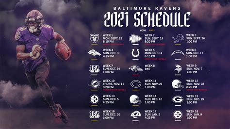 Baltimore Ravens 2021 Season Schedule Release