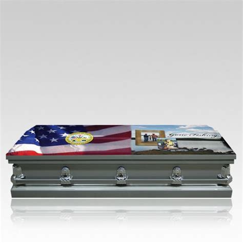 The Proud Casket is made from semi precious metal with a rounded brushed onyx finish. The inside ...