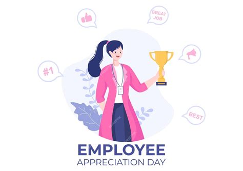 Premium Vector | Employee appreciation day cartoon illustration to give ...