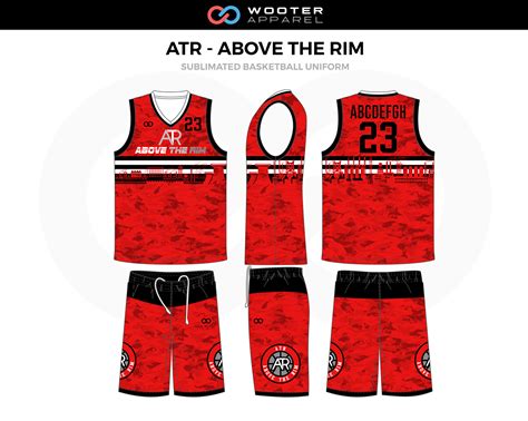 the red basketball uniform and shorts are shown in this advertment for the team