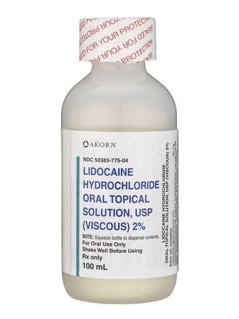 Lidocaine Viscous Solution Two Percent (2%) 100 ml - AKORN - Pill Pals ...