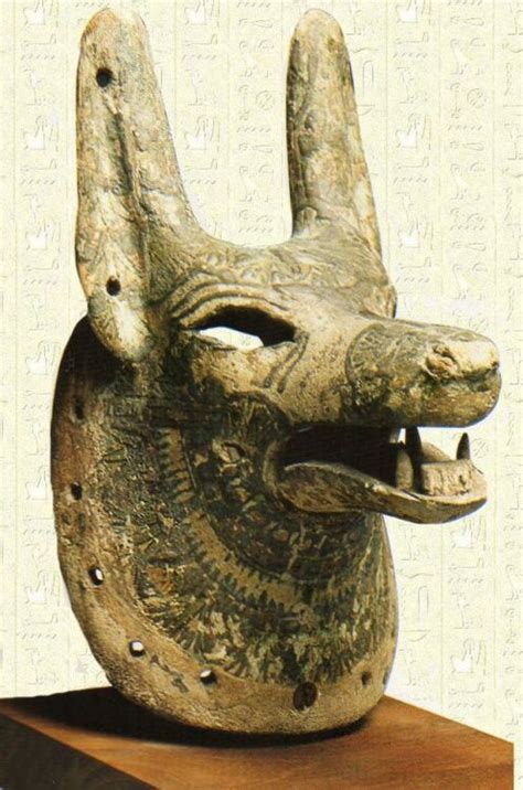 Egypt Museum – Head of Anubis, jackal-headed god of the dead in...