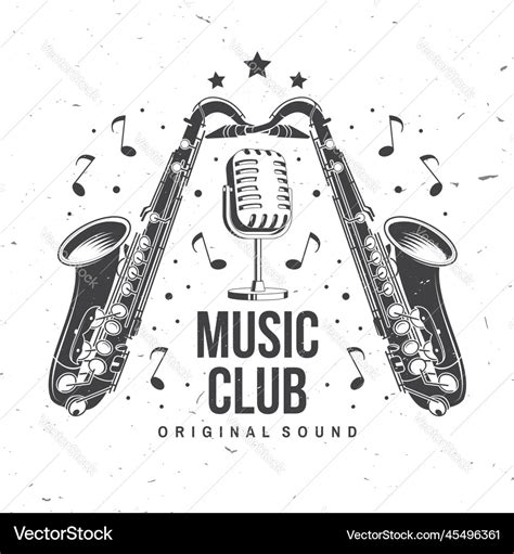 Music club retro poster banner Royalty Free Vector Image