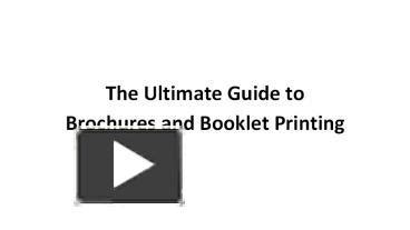 PPT – The Ultimate Guide to Brochures and Booklet Printing PowerPoint presentation | free to ...