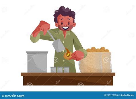 Pani Puri Vector Illustration Poster | CartoonDealer.com #269125908