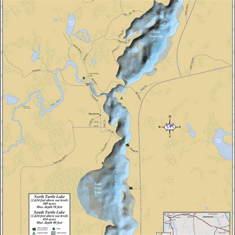 Harris Lake Wall Map - Mapping Specialists Limited