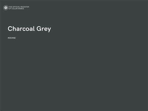 Charcoal Grey color - #3C4142 - The Official Register of Color Names