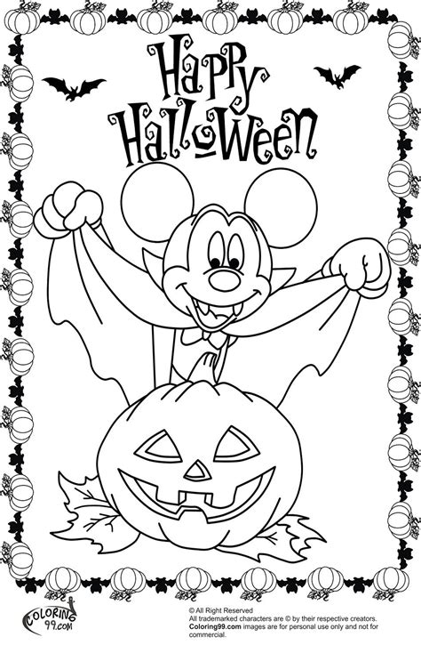 Mickey Mouse Coloring Page Halloween - subeloa11