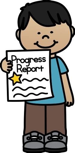 Progress Report Time - Clipart Collection. Color & Black/white. - Clip Art Library