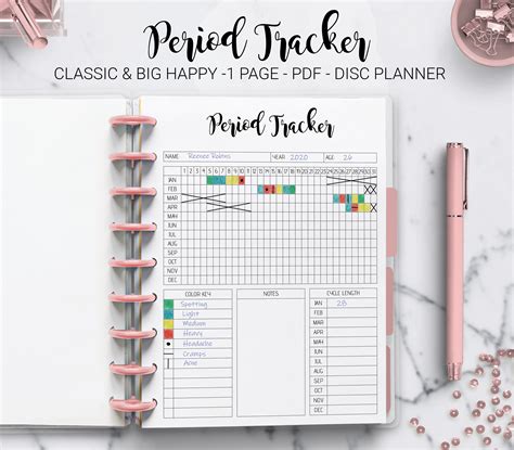 Paper & Party Supplies Calendars & Planners Monthly Cycle Planner ...