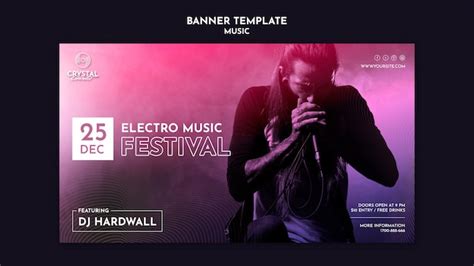 Free PSD | Music festival banner template