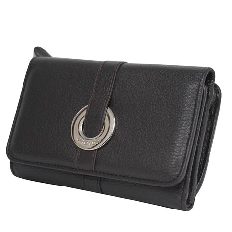 OROTON ESS HIGHFOLD Wallet Womens Chocolate Leather Money Card Coin ...