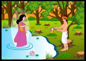 The Poor Woodcutter and Water Goddess Short Story With Moral – Digital English