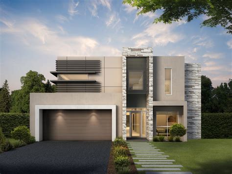 5 Bedroom Modern House Design Dimensioned Floor Plan & External ...