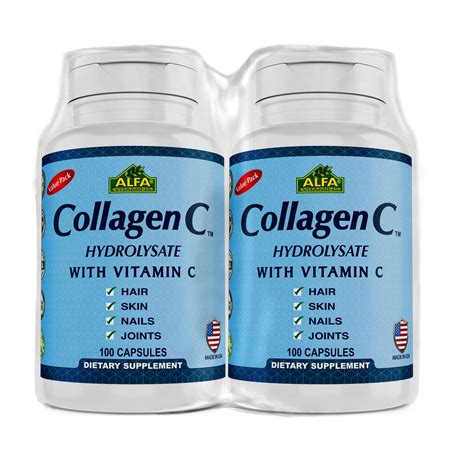 Alfa Vitamins Collagen C Hydrolysate with Vitamin C 100 capsules ...