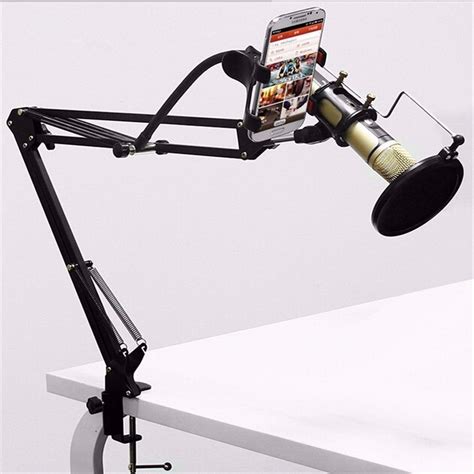 Professional Recording Microphone Stand Mic Microphone Clip Mic Microphone Suspension Arm Stand ...