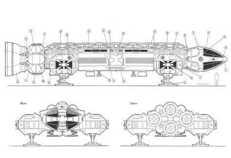 Space 1999 Eagle Blueprint - Download free blueprint for 3D modeling