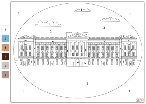 Buckingham Palace Color by Number | Free Printable Coloring Pages