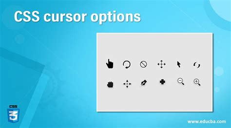 CSS cursor options | Learn the Examples of CSS cursor options