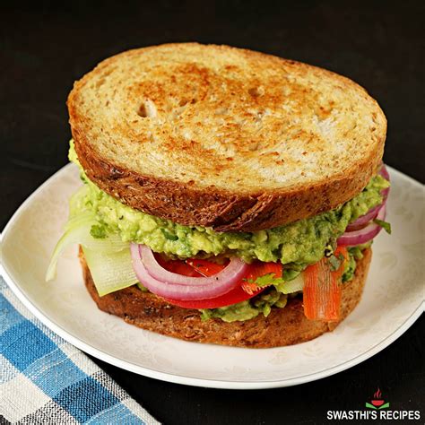 Avocado Sandwich Recipe - Swasthi's Recipes