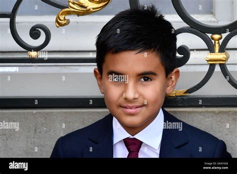 Hamad, son of Qatar Sheikh Tamim bin Hamad Al Thani is pictured at the ...