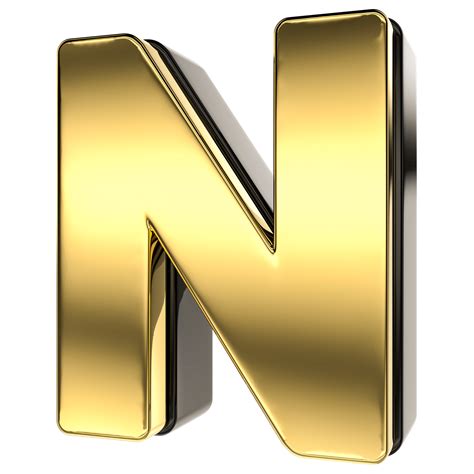 The Letter N In Gold